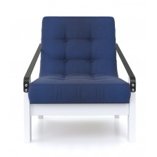 Кресло Локи Textile Белая эмаль Blue ARSKO стиль скандинавский лофт