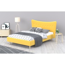 Кровать Финна Velvet Yellow ARSKO стиль скандинавский лофт , 160x200