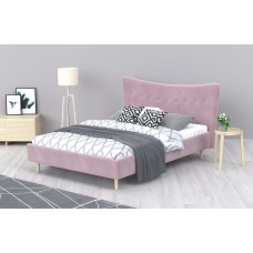 Кровать Финна Chenille Pink ARSKO стиль скандинавский лофт 