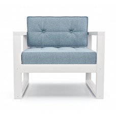 Кресло Астер Textile Белый Blue ARSKO стиль скандинавский лофт