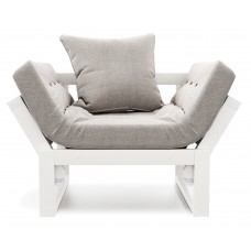 Кресло Амбер Textile Белая эмаль Grey ARSKO стиль скандинавский лофт