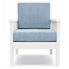 Кресло Норман Textile Белая эмаль Blue ARSKO стиль скандинавский лофт