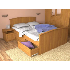Кровать двуспальная из МДФ с 4-мя ящиками спальное место 160*200