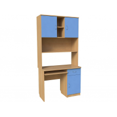Стол-парта к набору мебели  Уголок школьника  (ЛДСП), бук/небесно-голубой