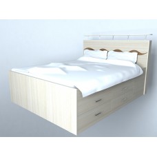 Кровать двуспальная Волна-3 с комодом спальное место 160*200