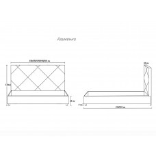 Кровать Альменно Опал с подъемным механизмом 160х200