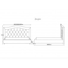 Кровать Эридан Нуар с подъемным механизмом 